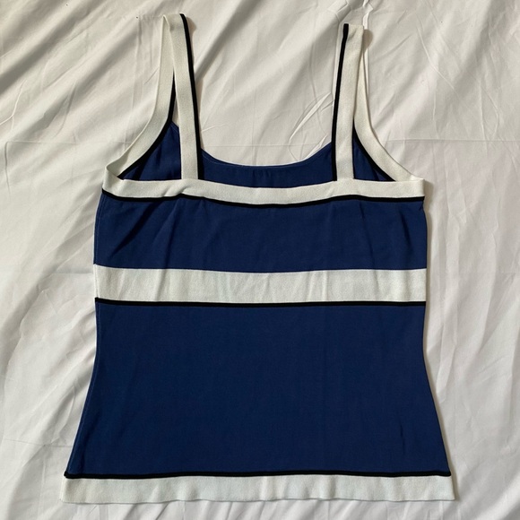 ESCADA Blue and White Women's Knit Tank Top - Picture 2 of 11